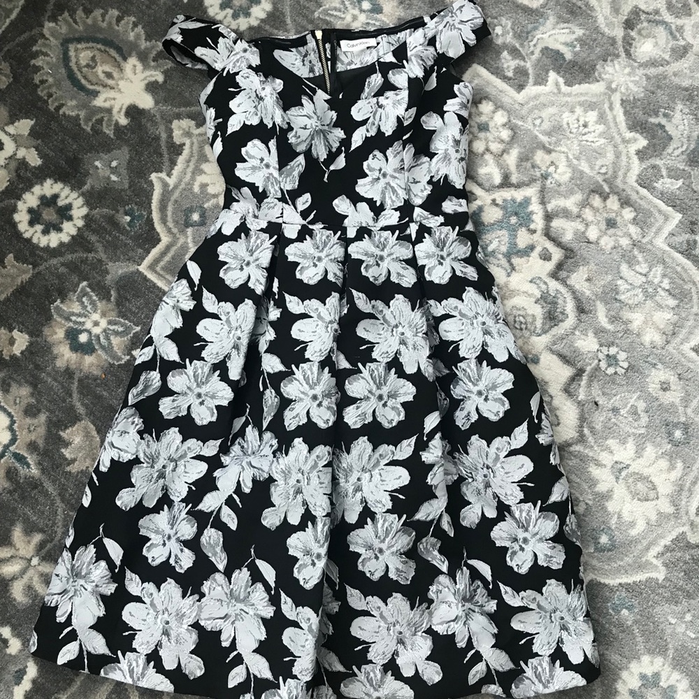 Calvin Klein off the shoulder dress